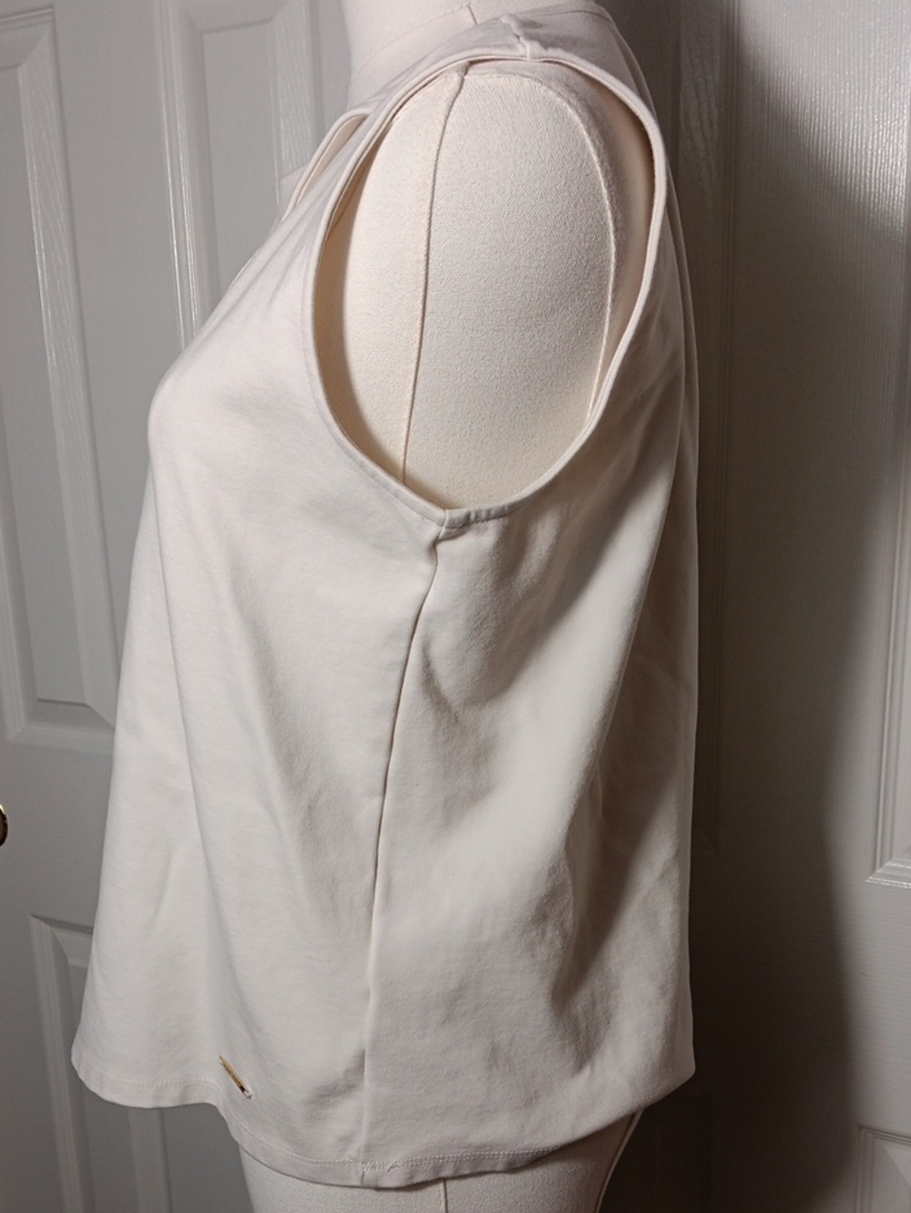 Nine West Ivory Asymmetrical Cutout Sleeveless Tank - Picture 5 of 13